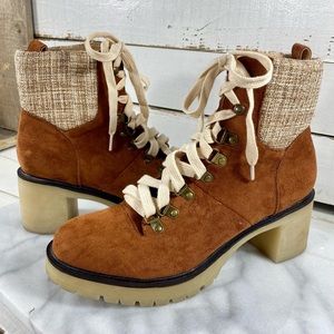 Mi.iM Brown Suede Fashion Heeled Boots